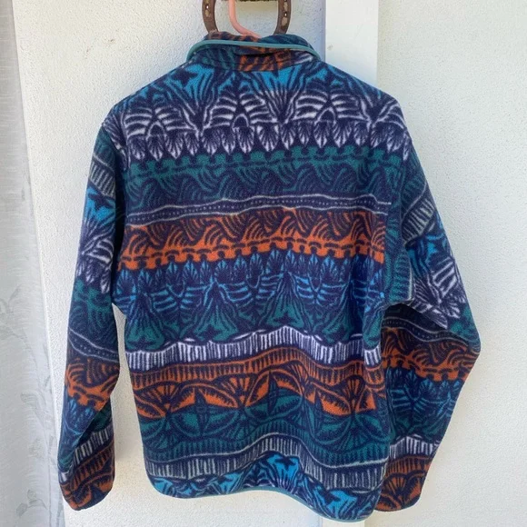 Men's Rare Patagonia Tradewinds Stone Synchilla Fleece Snap Pullover Jacket (S) - Picture 3 of 3